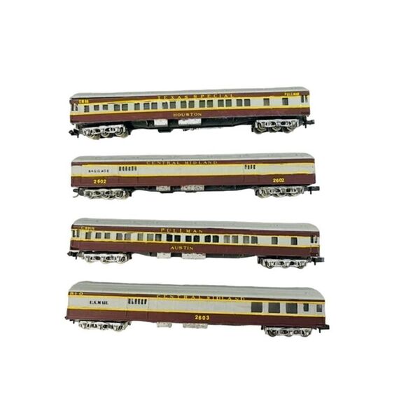 4 Passenger Train Cars Atlas Pullman Baggage Combine 2601 26002 - Picture 1 of 7